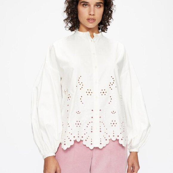 NWT Ted Baker ITALA Cut Out Detail Shirt White size 4-6 - Picture 1 of 8